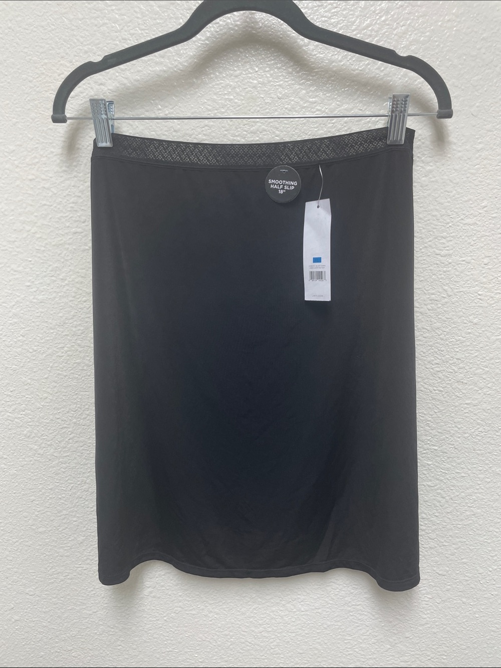 Jones New York NWT XL Black Smoothing Sheer Elastic Half Slip 18”